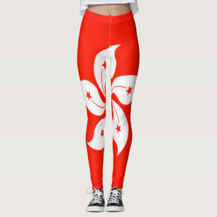 Hongkongs Flagga Leggings