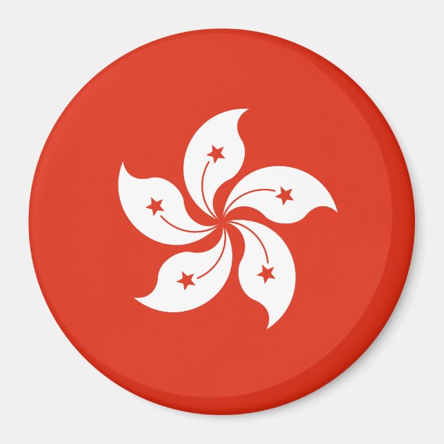 Hongkongs flagga magnet (Framsidan)