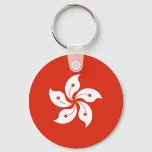 Hongkongs flagga nyckelring