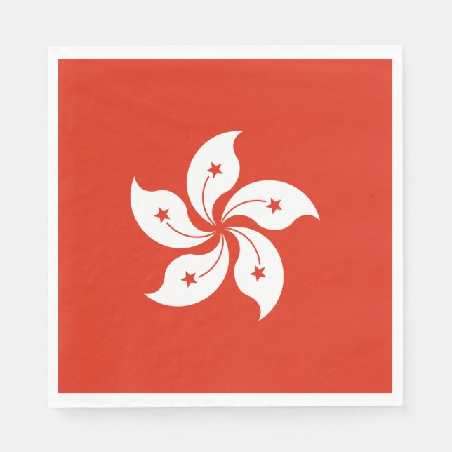 Hongkongs flagga pappersservett (Framsidan)