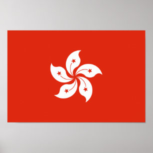 Hongkongs flagga poster