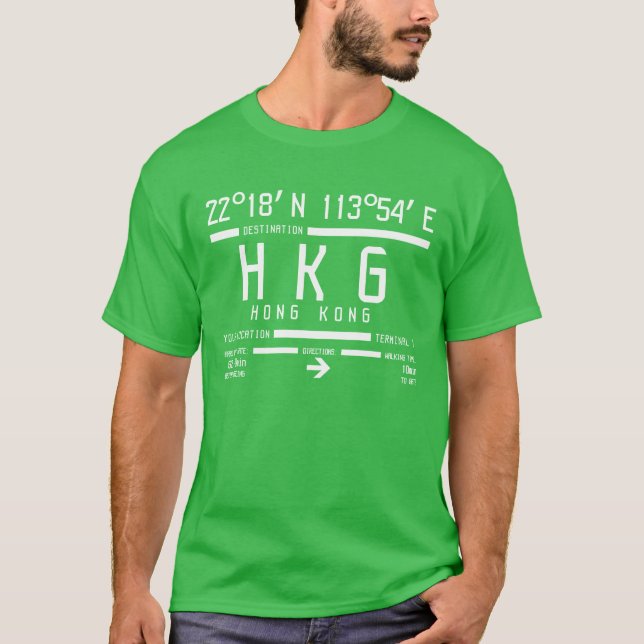 Hongkongs flygplatskod Internationell T-shirt (Framsida)