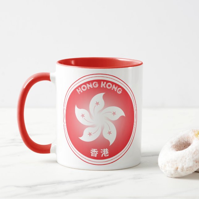 Hongkongs kulturarvsemblem mugg (Med munk)