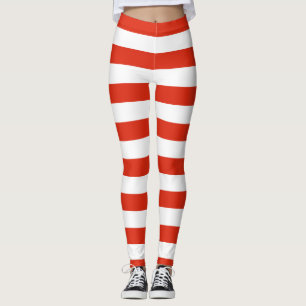 Hongkongs nationella Flagga Färg Vågrät stripe Leggings