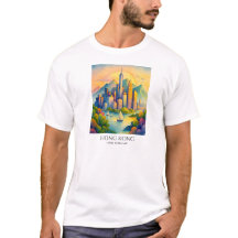 Hongkongs Skyline Akvarell | Resa