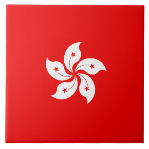 Hongkongs vita orkidésymbol kakelplatta