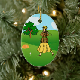 Hongolfering: 1 Förberedelse för avstigning och 1  Julgransprydnad Keramik