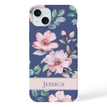 Honinine  Rosa Flowers Blue Phone Case
