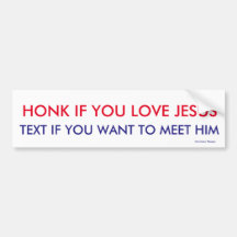 Honk för Jesus -Texta för att träffa honom