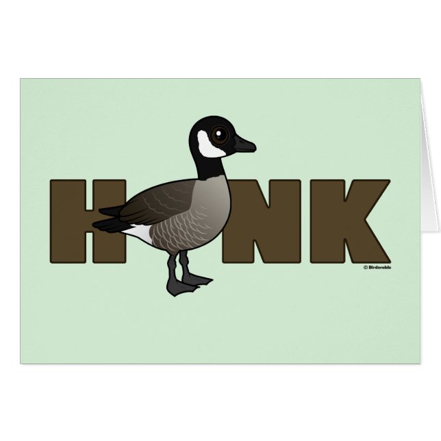HONK Funny Canada Goose Greeting Card Hälsningskort (Framsidan Horizontal)