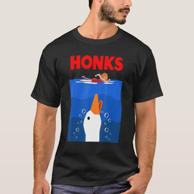 Honk Gås  Anka kyckling meme idé T Shirt (Framsida)