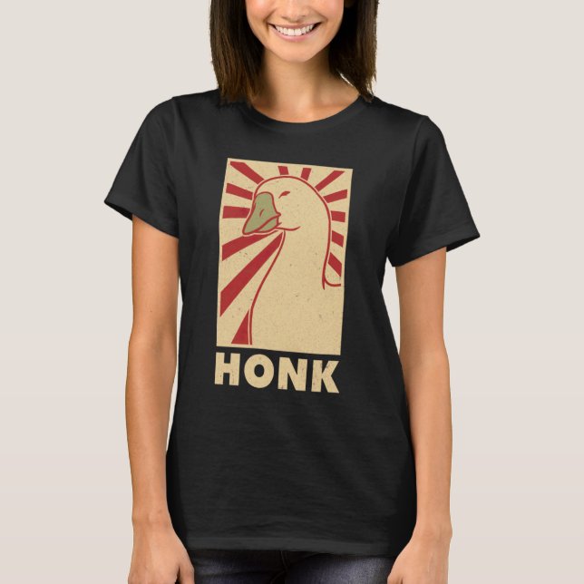 Honk gås   Anka kyckling meme T Shirt (Framsida)