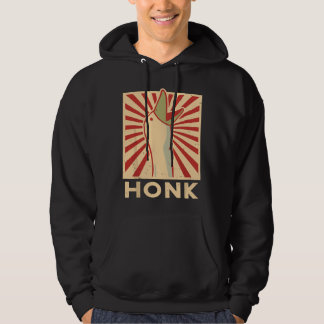 Honk gås - Rollig anka kyckling meme presentidé Hoodie