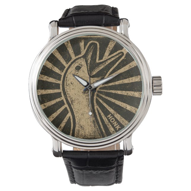 Honk Goose Funny Anka Chicken Meme Armbandsur (Framsida)