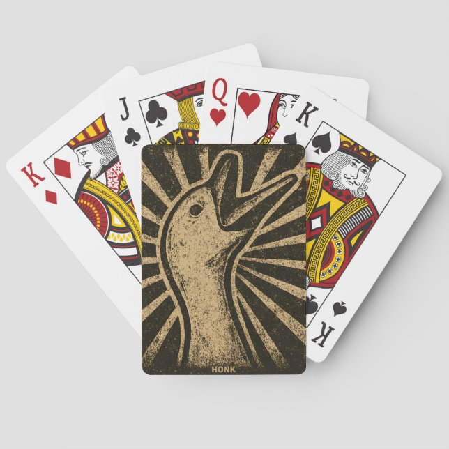 Honk Goose Funny Anka Chicken Meme Casinokort (Baksidan)