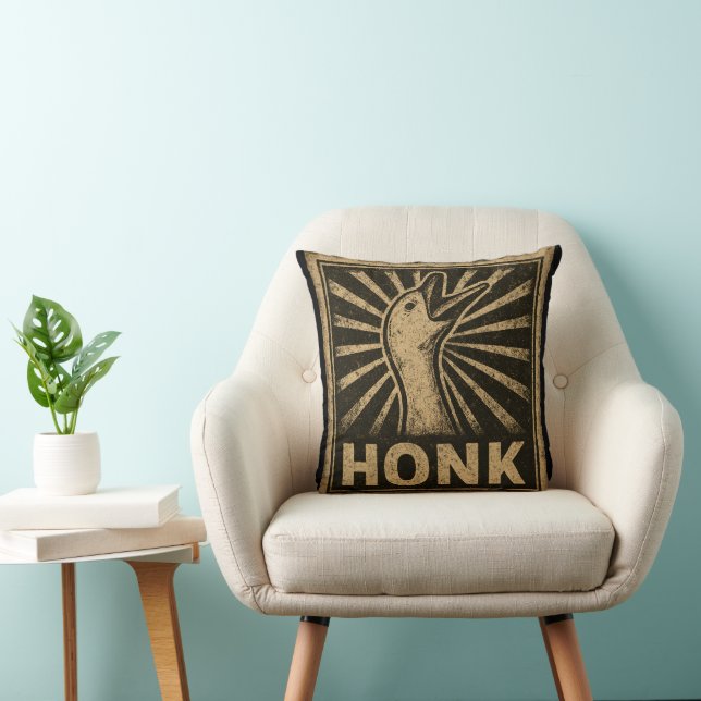 Honk Goose Funny Anka Chicken Meme Kudde (Stol)