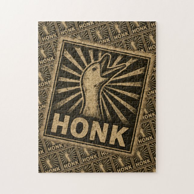 Honk Goose Funny Anka Chicken Meme Pussel (Vertikal)