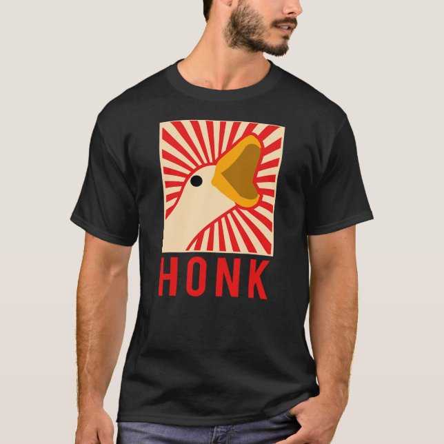 Honk goose - Funny Chicken Duck Meme Idea T Shirt (Framsida)