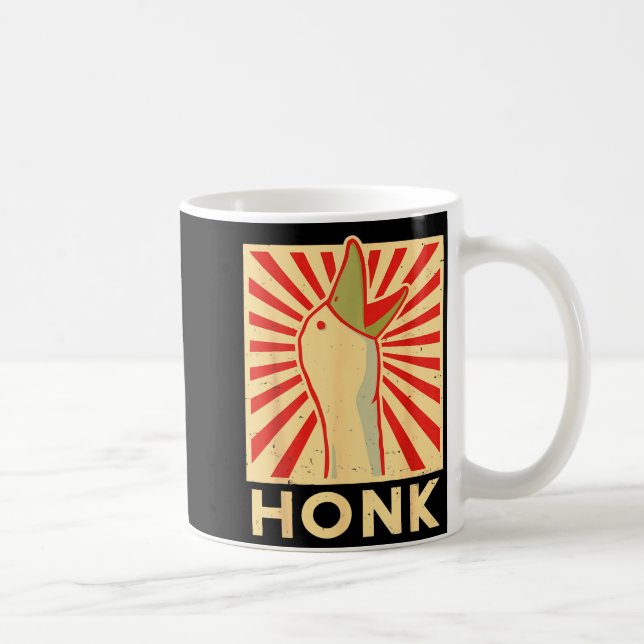 Honk Goose - Funny Duck Chicken Meme Idea  Kaffemugg (Höger)