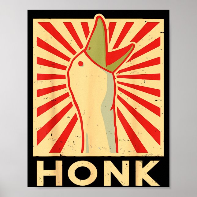 Honk Goose - Funny Duck Chicken Meme Idea  Poster (Framsidan)