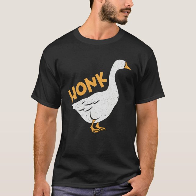 Honk Goose Gamer Meme T Shirt (Framsida)