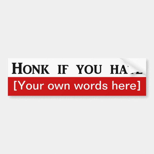 honk-if-you-hattemplate bildekal (Framsidan)
