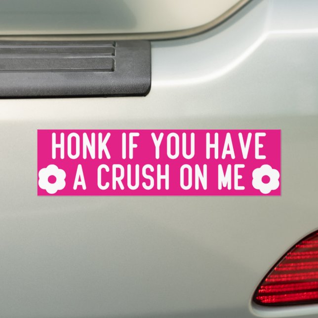 honk if you have a crush on me bildekal (På Bil)