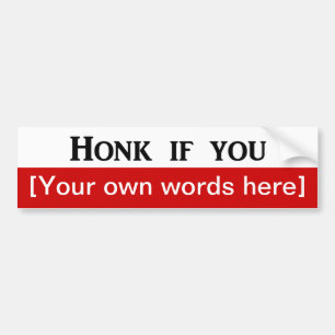 honk-if-you-template bildekal