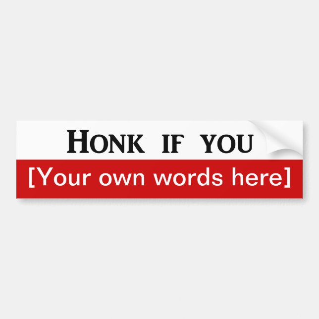 honk-if-you-template bildekal (Framsidan)
