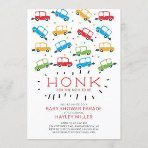 HONK! Inbjudan till bildobjekt för babyskor
