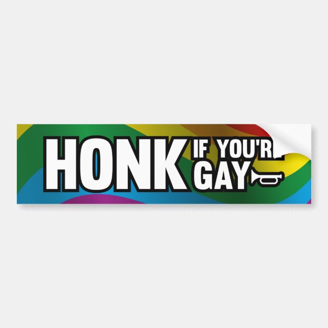 Honk om du är borta bildekal (Framsidan)