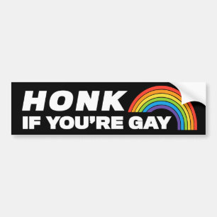 Honk om du är Gay LGBTQ Bildekal