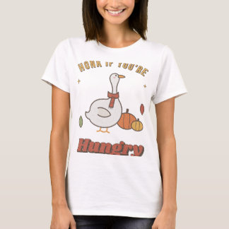 Honk Om Du Är Hungrig Thanksgiving Goose T-Shirt