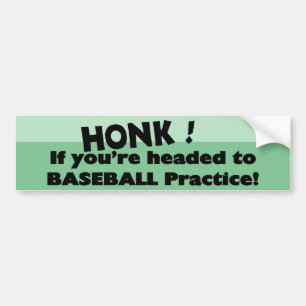 Honk om du är på väg till Baseball träning Bildekal