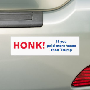 Honk om du betalat mer skatter än Trump Bildekal