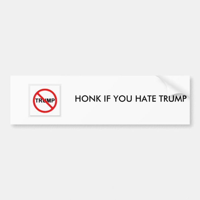 HONK OM DU HÄMTAR DONALD TRUMP BUMBER STICKER BILDEKAL (Framsidan)