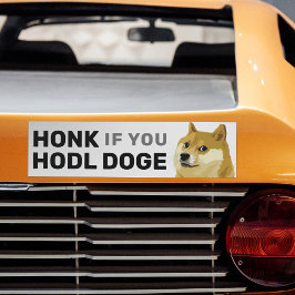 HONK om du har doge Dogecoin Shiba Inu Lagrar Bildekal