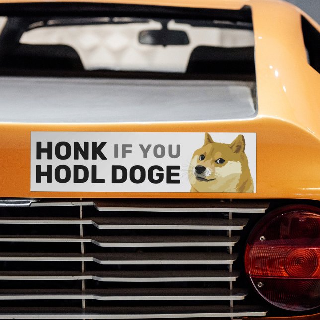 HONK om du har doge Dogecoin Shiba Inu Lagrar Bildekal (Skapare uppladdad)