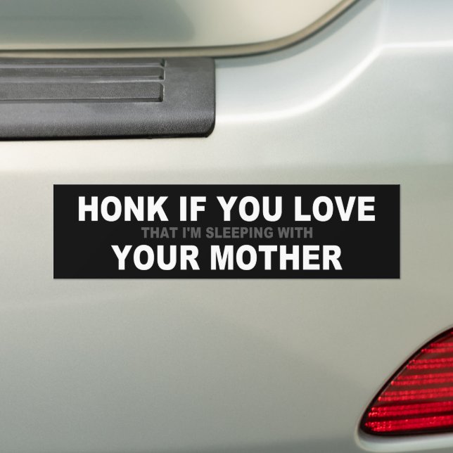 HONK OM DU KÄRLEK DIN MOR BILDEKAL (På Bil)