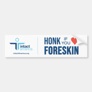 Honk Om du Kärlek Foreskin - White Bildekal