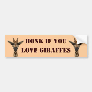 Honk om du Kärlek Giraffes Bildekal