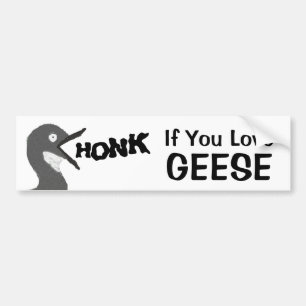 HONK om du Kärlekar gäss (med bild) Bildekal