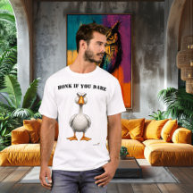 Honk Om Du Vågar Rolig Ilsken Gås T-Shirt