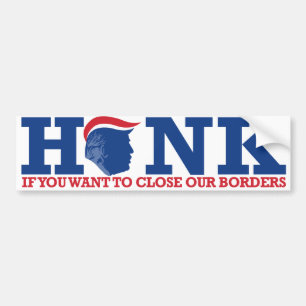 Honk om du vill stänga gräns - ReTrumplic Bildekal
