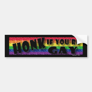 Honk om Gay Bumper Sticker Bildekal