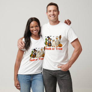 Honk or Treat Rolig Halloween-ankor Familj T-Shirt