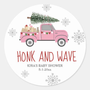 Honk & Wave-babyskor Runt Klistermärke