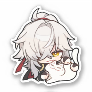 Honkai Star Rail Chibi Jing Yuan Kattunge Sticker Klistermärken