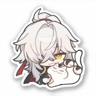Honkai Star Rail Chibi Jing Yuan Kattunge Sticker Klistermärken