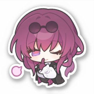 Honkai Star Rail Chibi Kafka Shhh Sticker Klistermärken